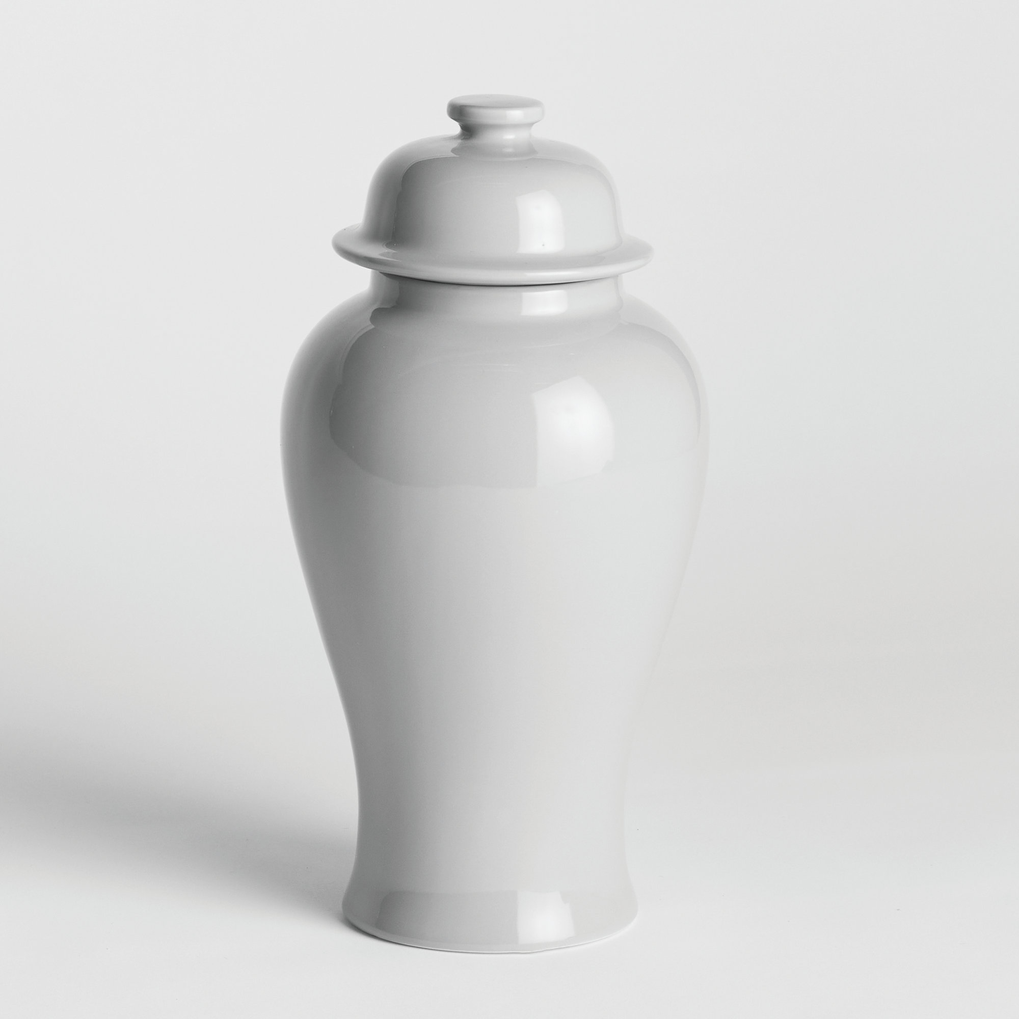 Ricki Ceramic Ginger Jar, 16.5", White