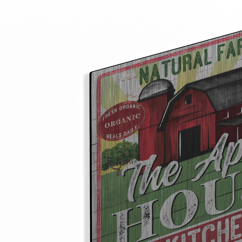 «The Apple House Kitchen» par Mollie B, art mural en métal, H 12 po x l 12 po