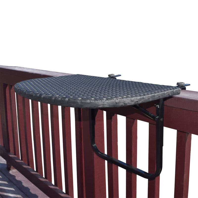Cropsey Wicker/Rattan Outdoor Folding Balcony Table