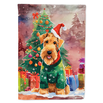 Drapeau de Noël Airedale Terrier