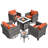 Polyethylene (PE) Wicker 4 - Person Seating Group with Fire Pit-73176273