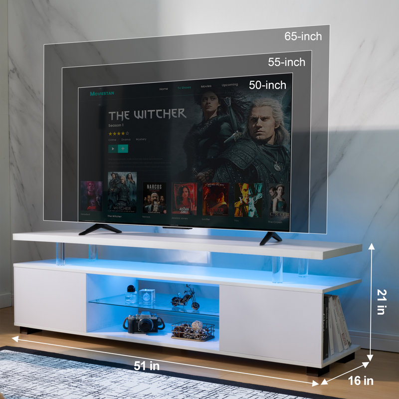 Meuble télé Kelsha, Blanc