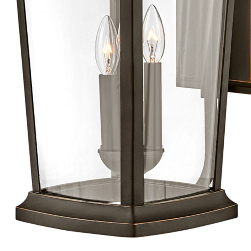 Bromley 3-Light Wall Mount Sheperd's Hook Lantern, Oil Rubbed Bronze, No