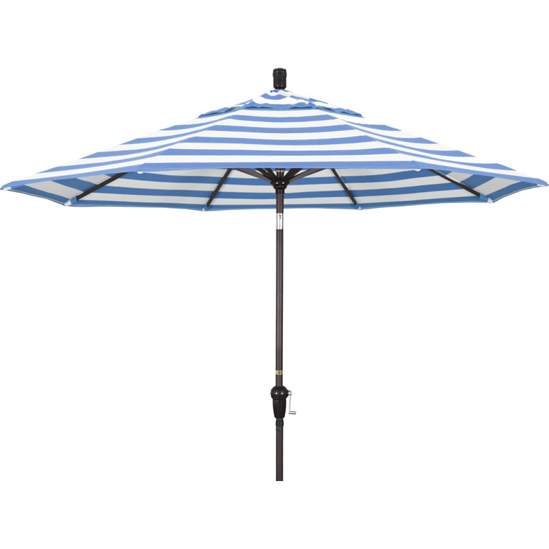 Parasol 9 'Market Sunbrella, Manivelle, Bronze, Sunbrella® régate Cabana