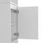 Garde-manger Eiffel, deux tablettes extérieures, armoire à une porte, deux tablettes intérieures - blanc