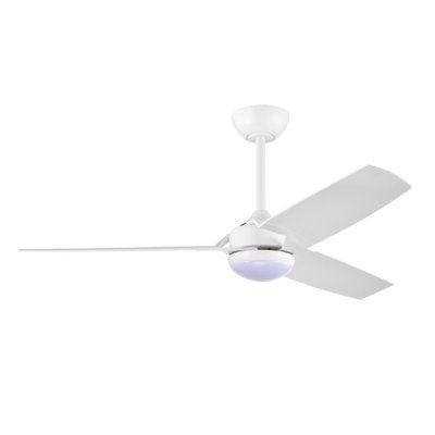 Hestrune 52-Inch White Led Lighted Ceiling Fan