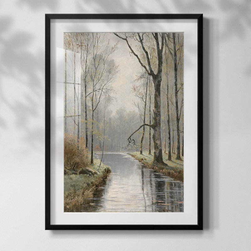 Paysage rétro - impression encadrée