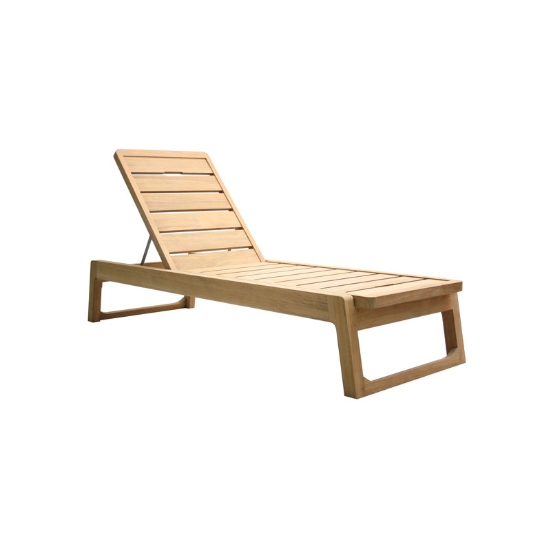 Diuna Outdoor Teak Chaise Lounge