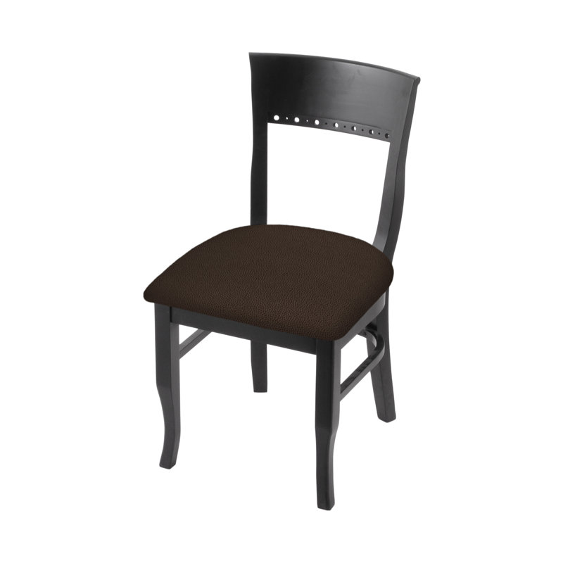 Hampton 19.25'' H Upholstered Beech Side Chair, Black, Rein Coffee