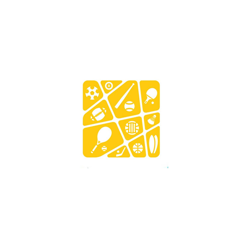 Sports Wall Decal, Dark Yellow