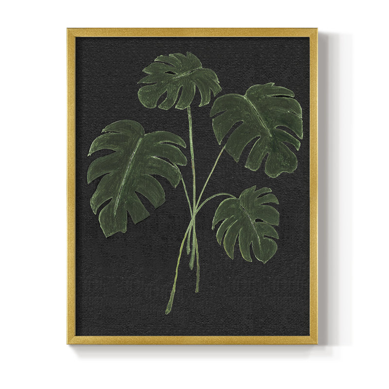 Simple Tropics I Framed Print - Solid Wood, 20" H x 16" W