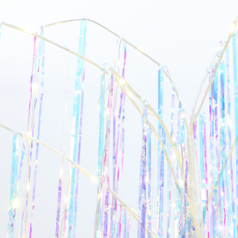 6Ft Lighted White Willow Artificial Tree Decoration