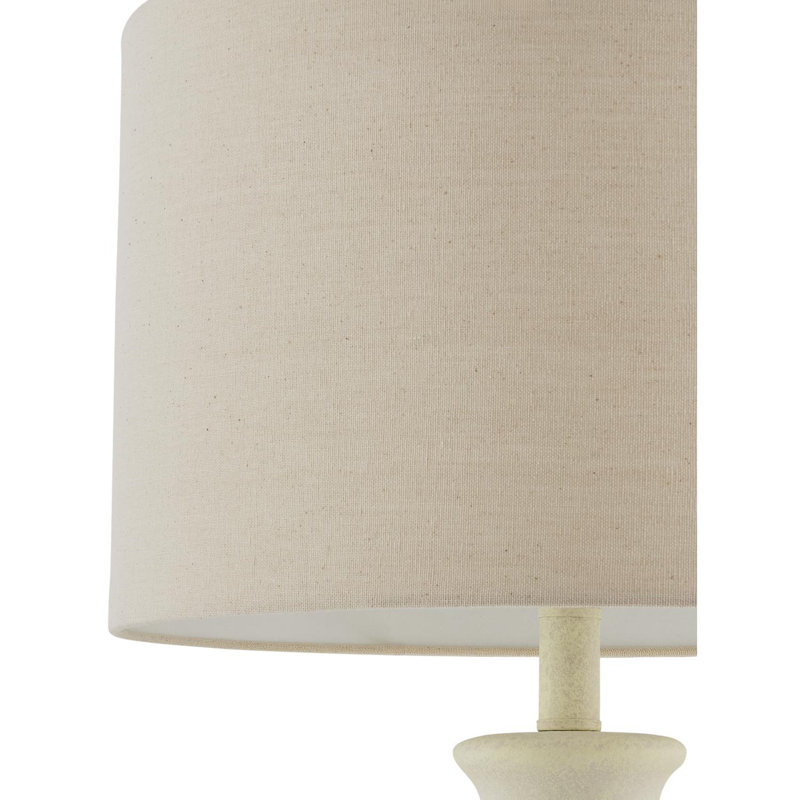 Cerria Table Lamp, White, Beige