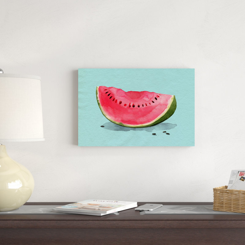 Melon d'eau d'été I, H 12 po x l 18 po x P 1,25 po