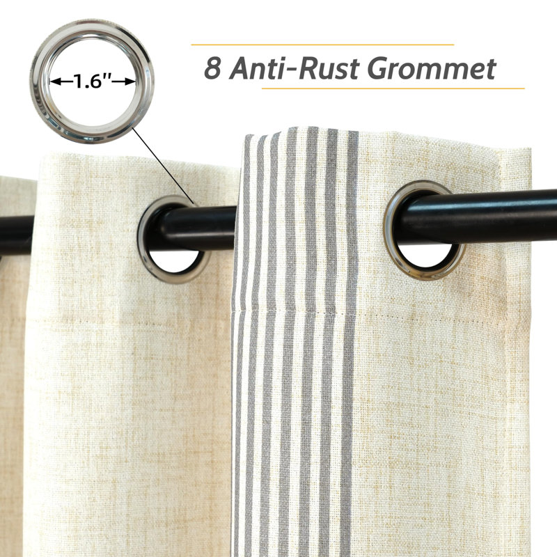 Velmer Blackout Curtain Pair, 52" W x 84" L, Gray