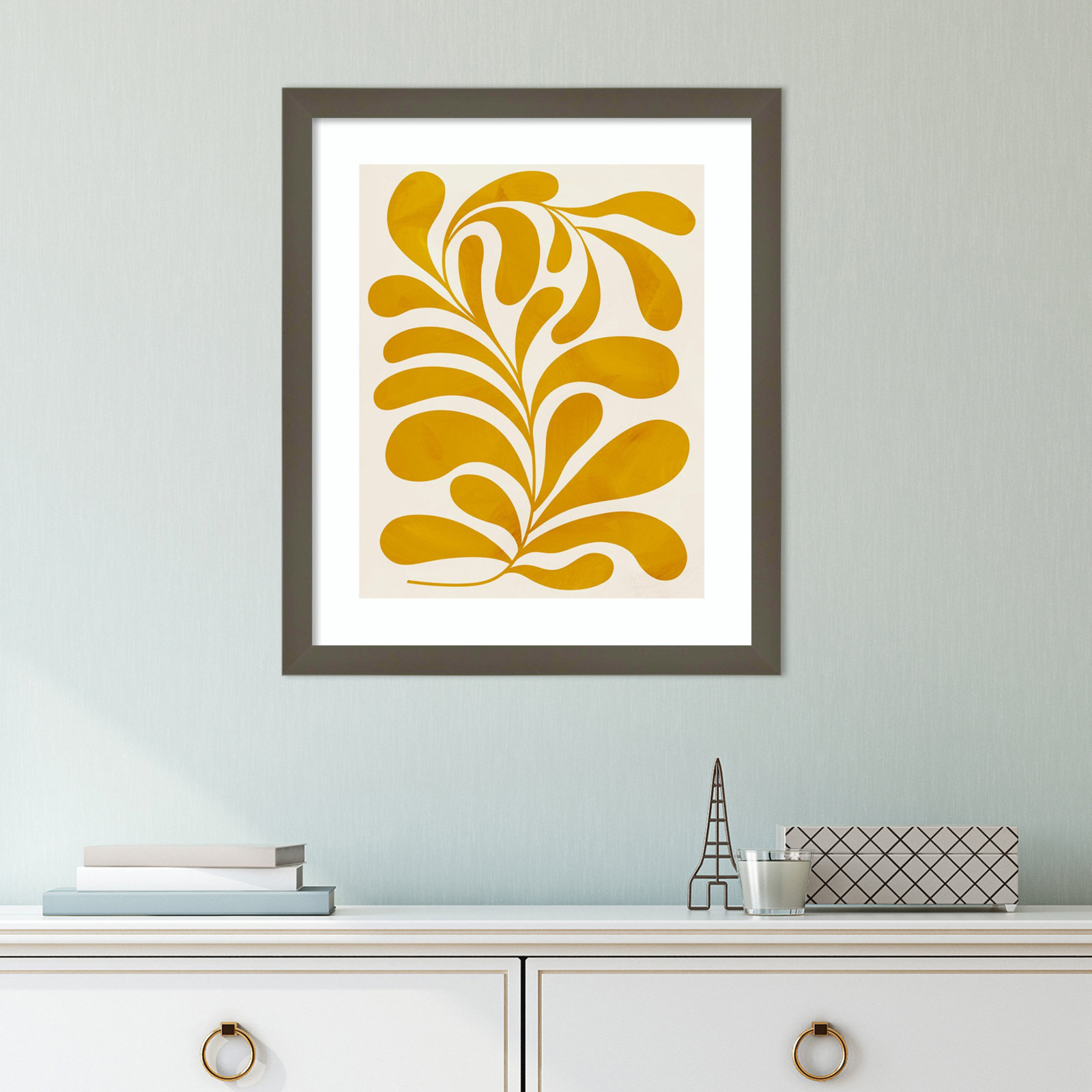 Goldenrod II by Grace Popp, Gray, 17" H x 15" W x 1" D