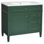 Meuble-lavabo moderne de 36 po - armoire avec lavabo, 2 tiroirs, tiroir coulissant et lavabo de rangement-283138265