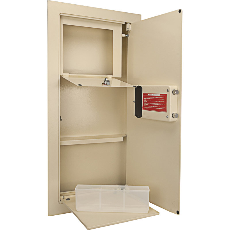 0.82 CUBIC FT BEIGE  BIOMETRIC WALL SAFE