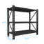 3-tier Heavy-duty Steel Shelving Unit – 47" Industrial Rack, Adjustable, Black