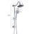 Bathroom Shower With 6 Inch Rain Head And 5 Handheld - Stylish Appearance