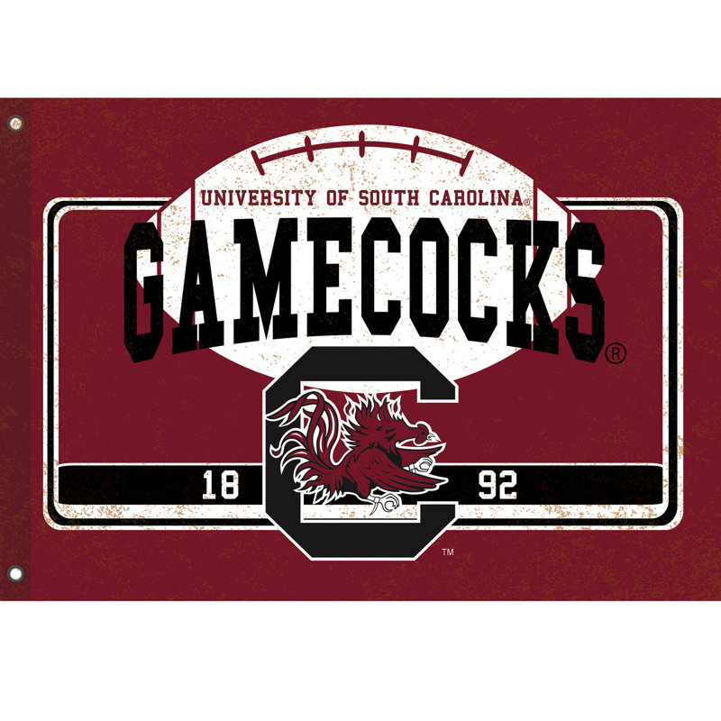 Lin 2 côtés 36 x 52 po ncaa drapeau maison, Université de South Carolina, Columbia