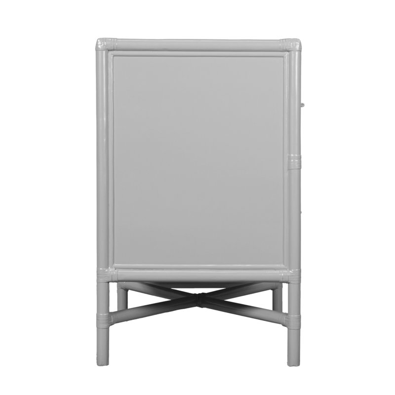 Venice 4 Drawers 54" W Double Dresser, Light Gray