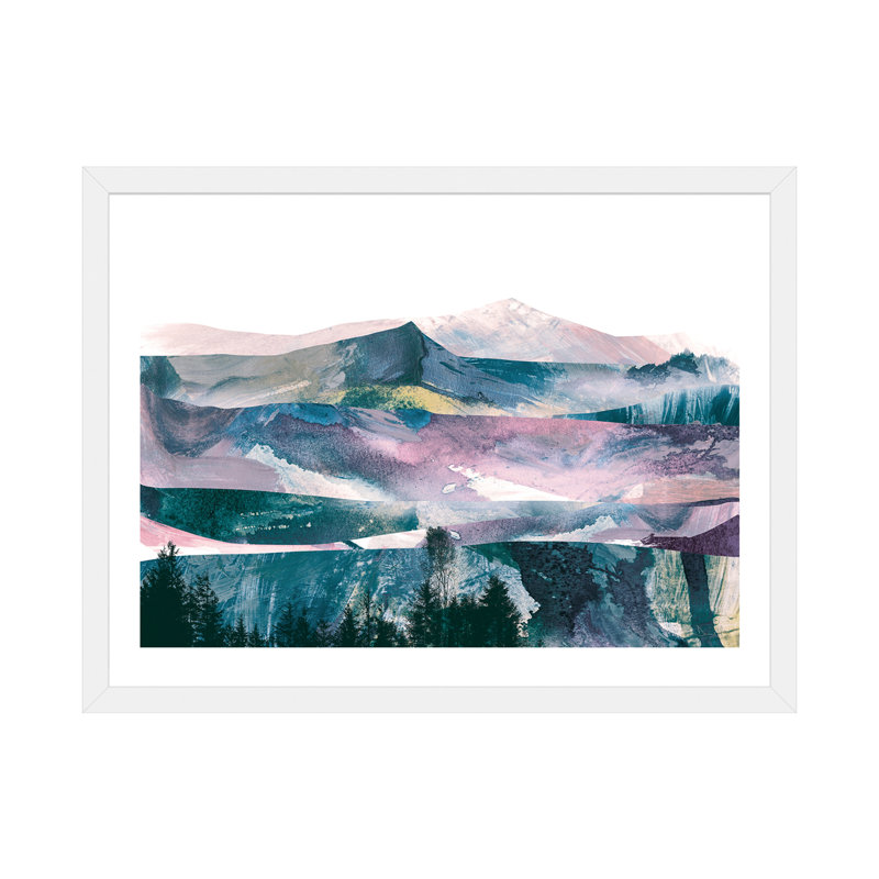 « rose range » par dan hobday-print, H 24 po x l 32 po x P 1 po, Papier avec cadre blanc