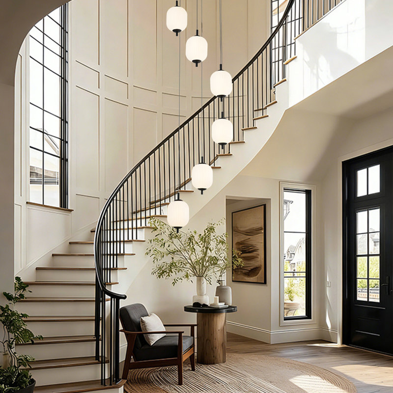 6 - Light Led Lantern Cluster Pendant