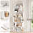 Hermoth 75'' H X 27.6'' W Tall Geometric Bookcase,6-Tier Storage Shelf, Contemporary Display Shelf-637443075-651166309-647997373