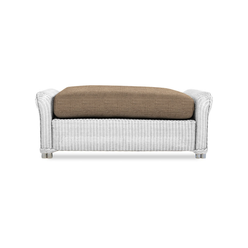 Reflections Outdoor Ottoman, Canvas Canvas Sunbrella® Canvas, White