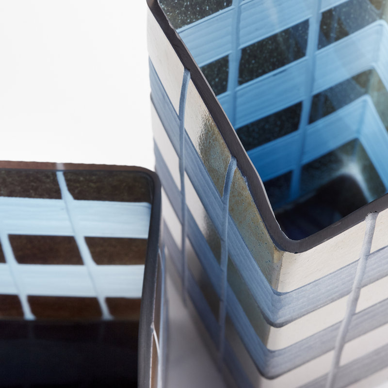 Aurum Glass Table Vase, 14.75" H x 6" W x 6" D