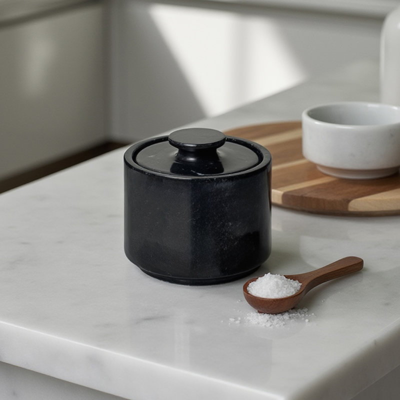 Single Salt Cellar, Black