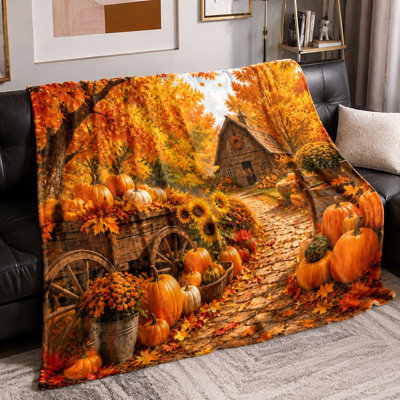 Jeté en molleton Cozy Autumn Harvest
