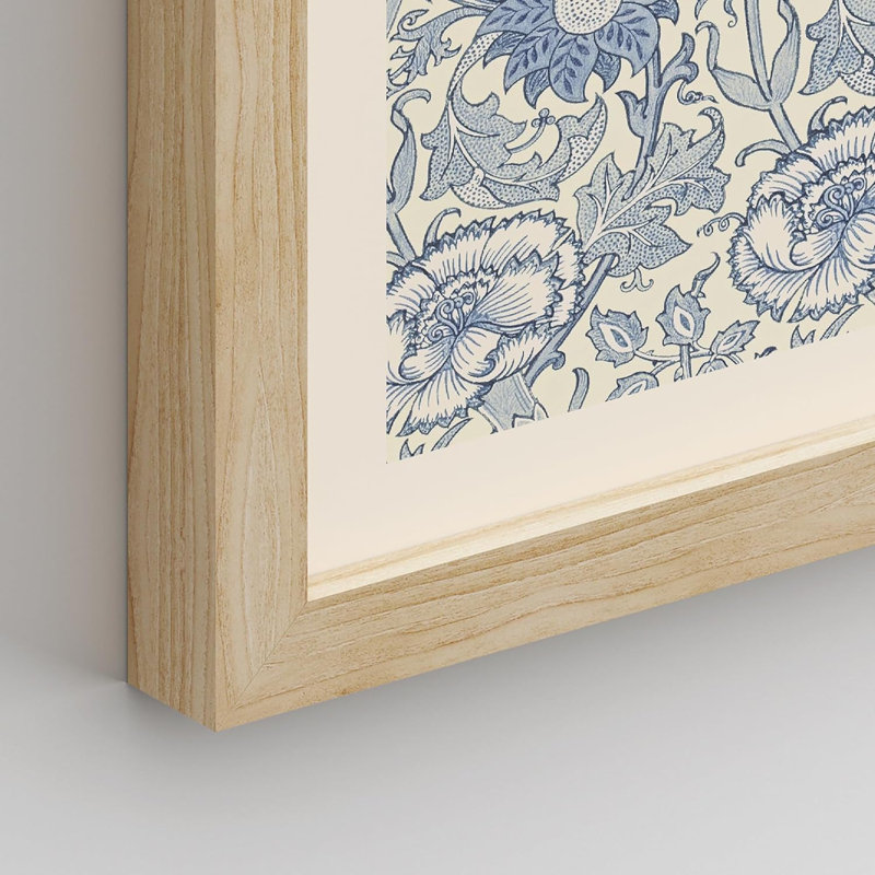 William Morris, motifs floraux, nature sauvage, art moderne bohémien, H 14 po x l 11 po, Naturel