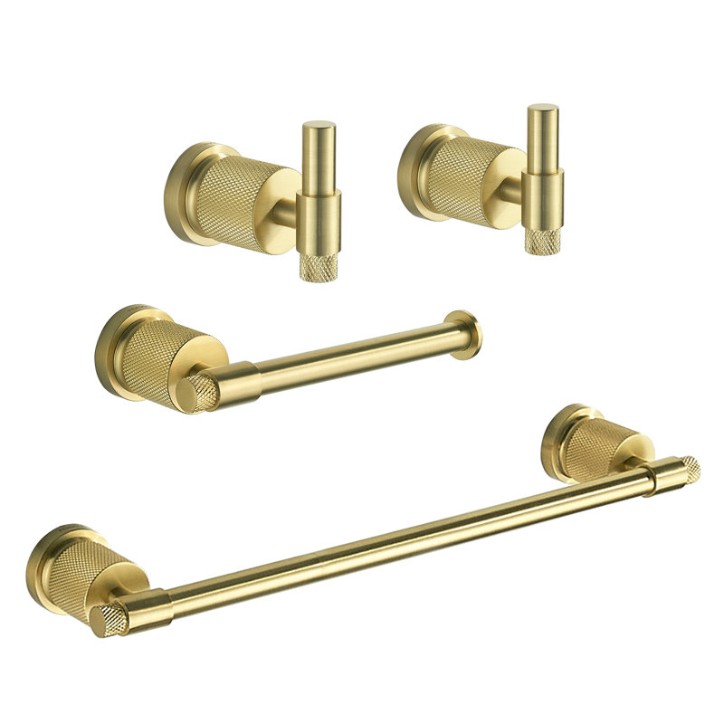 Ensemble de quincaillerie de salle de bain 4 pièces, Or