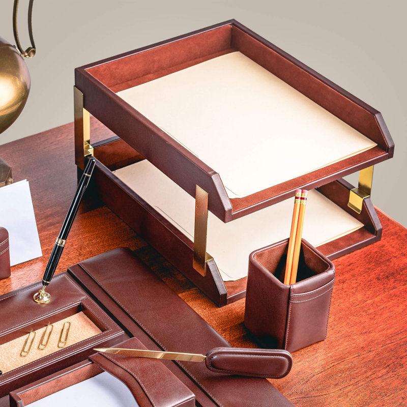 Leather File Organizer
