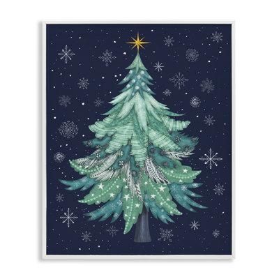 Art abstrait, estampe numérique d'arbre de Noël par Darlene Seale