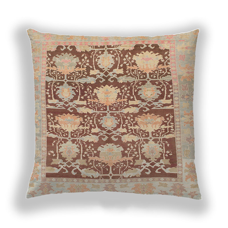 Floral Throw Pillow, Microsuede