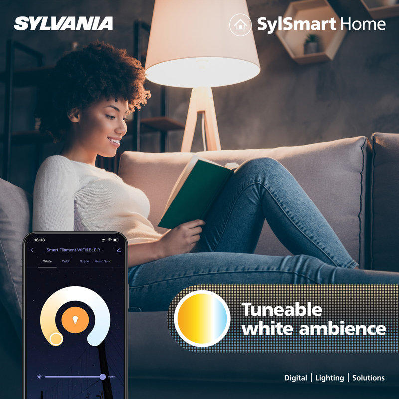 Sylvania Smart Lamps Smart LED GU10 Spotlight Bulb 345 Lumens WiFi Tuneable White Clear
