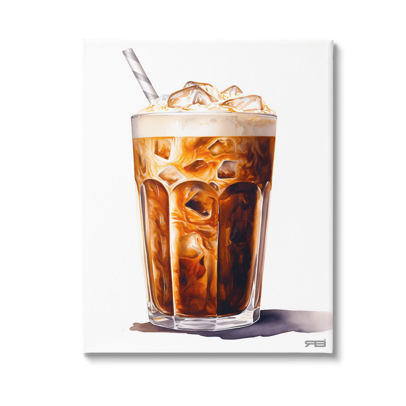 «Swirled Iced Coffee», art mural par Rb, H 48 po x l 36 po
