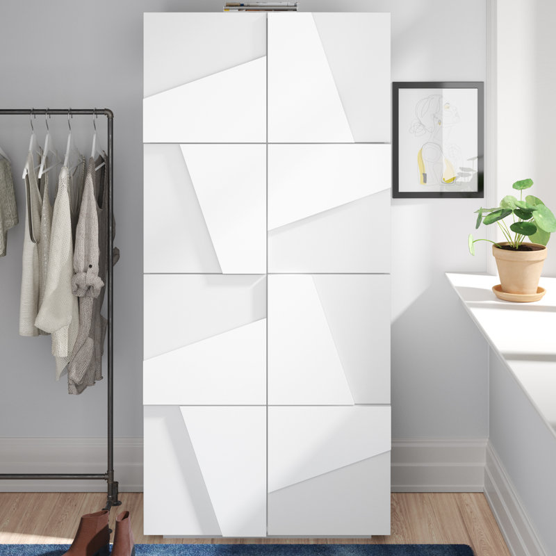 Cernobbio 32 Pair Shoe Storage Cabinet, White