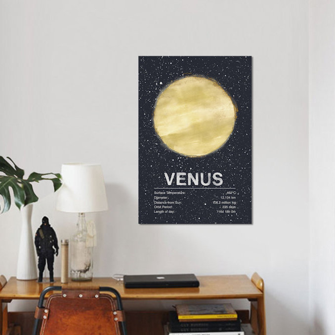 « the planets series : venus », impression sur toile tendue, H 26 po x l 18 po x P 1,5 po, Toile tendue, Pas de tapis