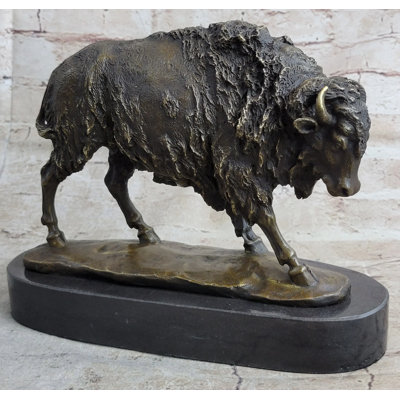 Figurine Isidoros signée Barye Buffalo