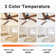 5 - ABS Blades Indoor Ceiling Fan with Light and Remote
