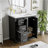 30'' Bathroom Vanity with Ceramic Sink Combo,Solid Wood Frame Bathroom Storage Cabinet, Freestanding Vanity Set with 3 Drawers& Soft Closing Doors-97105077