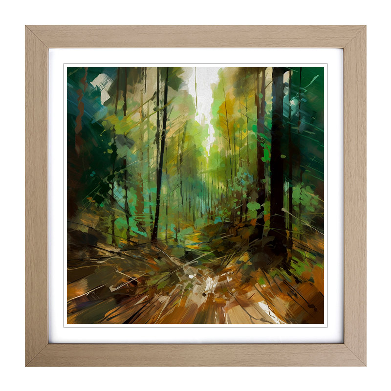 Single Picture Frame Print on Wood, Oak