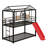 Metal House Bunk Bed With Slide-1972164774