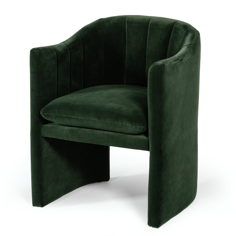 Fauteuil en velours Kidman, Velours vert
