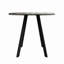 Table de salle à manger circulaire, texture ciment, convient aux restaurants, aux cuisines et aux bureaux, petite table de salle à manger circulaire médiévale de 33,5 po, table basse décontractée
