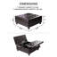 Grande table basse avec repose-pieds capitonné et capitonné avec rangement et dessus carré 35,43 po Ciara-200091324